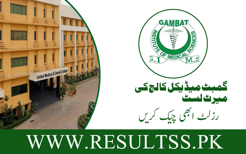 Gambat Medical College Merit List