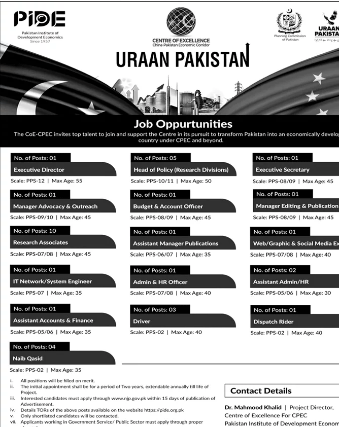 CPEC Jobs 2025 Advertisement